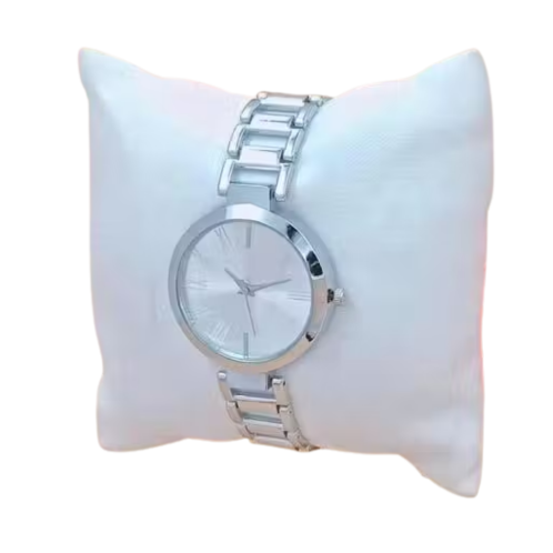 Stylish Black Silver Metal Analog Watch For Women